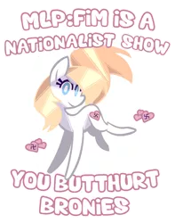 Size: 900x1141 | Tagged: safe, artist:lillynya, derpibooru import, edit, oc, oc:aryanne, pony, aryan pony, butthurt, drama bait, female, heart, looking at you, mare, nationalism, nazi, simple background, solo, swastika, transparent background, why