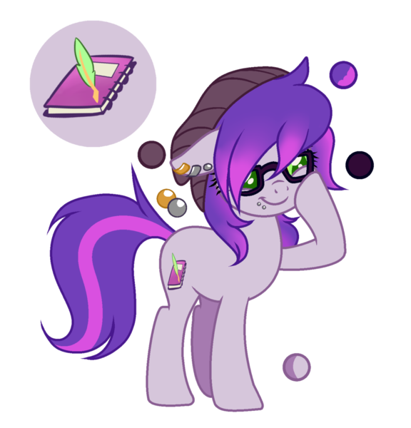 Size: 1024x1066 | Tagged: safe, artist:mintoria, derpibooru import, oc, earth pony, pony, beanie, ear piercing, earring, female, glasses, hat, jewelry, mare, piercing, reference sheet, simple background, solo, transparent background