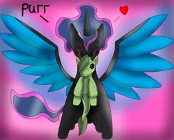 Size: 540x434 | Tagged: alicorn, alicorn oc, artist:askthemoonfamily, colored wings, cute, derpibooru import, heart, mouth hold, oc, oc:moonlight, plushie, safe, scruff, solo, unofficial characters only