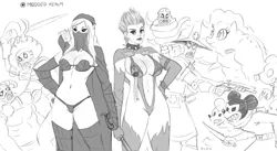 Size: 1444x792 | Tagged: armor, artist:flick-the-thief, bardin goreksson, barely pony related, breasts, chaos marauder, derpibooru import, kerillian, markus kruber, pinkie pie, shocked, sienna fuegonasus, skaven, suggestive, unconvincing armor, victor saltzpyre, warhammer:end times - vermintide