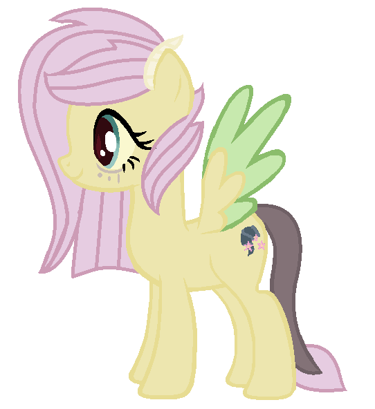 Size: 542x592 | Tagged: safe, artist:velvetsparkleyt, derpibooru import, oc, oc:fluttercord, unofficial characters only, hybrid, pony, digital art, female, hybrid wings, interspecies offspring, mare, next generation, offspring, parent:discord, parent:fluttershy, parents:discoshy, simple background, solo, white background