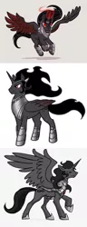 Size: 877x2292 | Tagged: safe, artist:derangedhyena, derpibooru import, king sombra, alicorn, pony, alicornified, armor, boots, chestplate, clothes, compilation, croupiere, crown, cutie mark, flanchards, flying, glow, glowing eyes, glowing horn, gorget, gray background, helmet, image, jewelry, magic, male, pauldrant, png, race swap, red eyes, red wingtips, regalia, saddle, shoes, simple background, solo, sombra's cutie mark, sombracorn, spread wings, stallion, tack, tumblr, white background, wings, xk-class end-of-the-world scenario