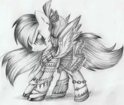 Size: 1716x1450 | Tagged: artist:nika191319, clothes, derpibooru import, dress, female, mare, monochrome, rainbow dash, rainbow dash always dresses in style, safe, traditional art