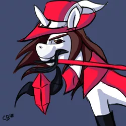 Size: 1280x1280 | Tagged: safe, derpibooru import, oc, ponified, unofficial characters only, object pony, original species, pony, cape, cigarette, clothes, crossover, ffxiv, final fantasy, male, objectification, rapier, red mage, soft shading, solo, sword, weapon