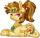 Size: 133x125 | Tagged: animated, artist:ak4neh, derpibooru import, gif, oc, oc:katya ironstead, pixel art, safe, simple background, solo, species swap, sphinx, sphinxified, sphinx oc, transparent background, unofficial characters only