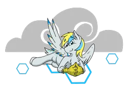 Size: 2806x1984 | Tagged: artist:in3ds2, chest fluff, cutie mark, derpibooru import, hippogriff, oc, oc:cirrus sky, safe, simple background, smiling, solo, transparent background, unofficial characters only