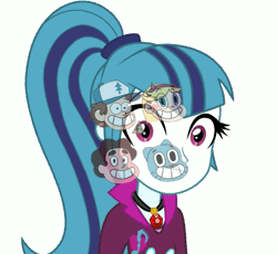 Size: 625x575 | Tagged: safe, derpibooru import, edit, sonata dusk, equestria girls, animated, calarts, dipper pines, gravity falls, grinning potato, gumball watterson, illuminati, illuminati confirmed, nightmare fuel, obligatory pony, smiling, solo, star vs the forces of evil, stare, staring into your soul, steven quartz universe, steven universe, the amazing world of gumball, thin-line style, thousand yard stare