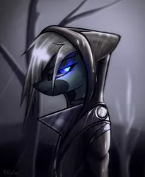 Size: 1290x1573 | Tagged: safe, artist:fenixdust, derpibooru import, oc, oc:lily, dracony, hybrid, black sclera, female, mare, rain, solo