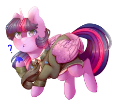 Size: 1983x1748 | Tagged: safe, artist:twinkepaint, derpibooru import, twilight sparkle, twilight sparkle (alicorn), alicorn, pony, clothes, crossover, detroit: become human, female, mare, necktie, question mark, simple background, solo, tongue out, transparent background