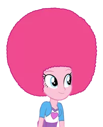 Size: 7934x9757 | Tagged: safe, artist:bigpurplemuppet99, artist:luckreza8, derpibooru import, pinkie pie, equestria girls, absurd resolution, afro, simple background, solo, transparent background