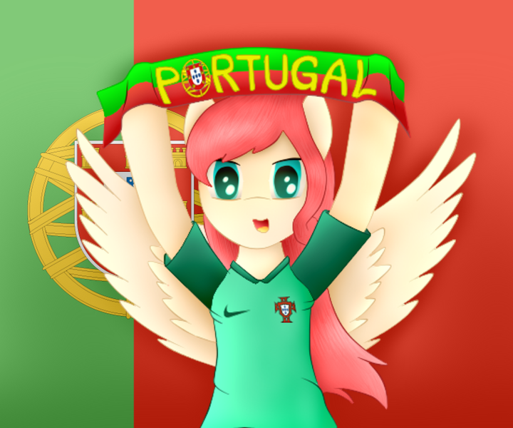 Size: 900x750 | Tagged: artist:berryveloce, derpibooru import, flag, football, oc, portugal, safe, solo, sports, unofficial characters only, world cup