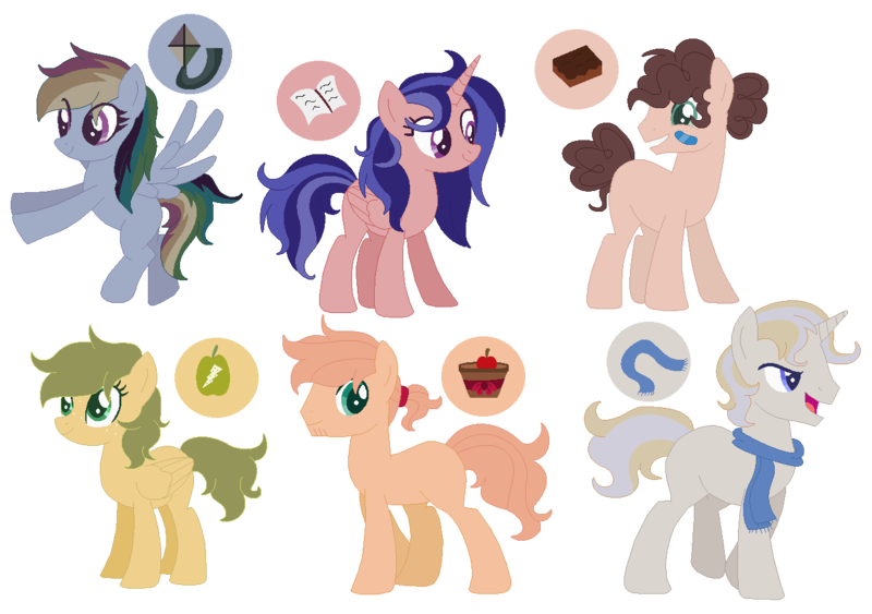 Size: 1308x920 | Tagged: safe, artist:joystick12, derpibooru import, oc, unofficial characters only, alicorn, earth pony, pegasus, pony, unicorn, adoptable, alicorn oc, base used, clothes, female, male, mare, offspring, parent:applejack, parent:big macintosh, parent:cheese sandwich, parent:flash sentry, parent:fluttershy, parent:pinkie pie, parent:quibble pants, parent:rainbow dash, parent:rarity, parent:soarin', parent:trenderhoof, parent:twilight sparkle, parents:cheesepie, parents:flashlight, parents:fluttermac, parents:quibbledash, parents:soarinjack, parents:trenderity, scarf, simple background, stallion, transparent background