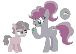 Size: 611x436 | Tagged: artist:joystick12, base used, blank flank, brother and sister, colt, derpibooru import, duo, female, glasses, male, mare, oc, oc:morganite, oc:painted stone, offspring, parent:maud pie, parent:mud briar, parents:maudbriar, safe, simple background, transparent background, unofficial characters only