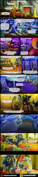 Size: 1000x4561 | Tagged: suggestive, artist:bonaxor, derpibooru import, oc, oc:northwind, oc:prince rigel, oc:princess dream, oc:sebastian, unofficial characters only, alicorn, bat pony, gryphon, pony, unicorn, comic:lunar republic stories, comic, coming out, drugs, female, gay, kissing, male, mare, marijuana, polish, presenting, stallion