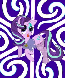 Size: 1000x1200 | Tagged: safe, artist:sixes&sevens, derpibooru import, starlight glimmer, pony, unicorn, abstract background, cute, face paint, female, fishnets, glam rock, glimmerbetes, mare, open mouth, solo