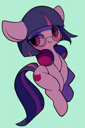 Size: 787x1177 | Tagged: safe, artist:ccc, derpibooru import, earth pony, pony, female, glasses, headphones, japan racing association, mare, not twilight sparkle, pop team epic, pop team epic kinen, sabukaru kuso hinba, simple background, solo