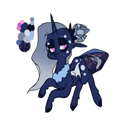 Size: 960x960 | Tagged: safe, artist:queenofvipers, derpibooru import, oc, oc:queen moonlight darkstar, unofficial characters only, alicorn, bat pony, bat pony alicorn, pony, alicorn oc, fangs, female, mare, queen, reference sheet, simple background, solo, transparent background