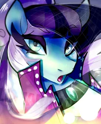 Size: 600x730 | Tagged: artist:rayadra, bust, clothes, coloratura, countess coloratura, derpibooru import, looking at you, safe