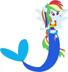 Size: 497x529 | Tagged: safe, artist:selenaede, artist:user15432, derpibooru import, rainbow dash, mermaid, equestria girls, base used, clothes, fins, hasbro, hasbro studios, mermaid tail, mermaidized, ponied up, species swap, tail, winged humanization, wings