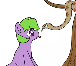 Size: 1600x1400 | Tagged: safe, artist:fig, derpibooru import, oc, oc:fig, snake, cute, male, mlem, silly, simple background, sitting, smiling, snek, stallion, tongue out, tree