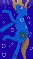 Size: 1440x2560 | Tagged: air bubble, artist:gamer-shy, asphyxiation, bubble, derpibooru import, drowning, dying, imminent death, oc, oc:april lily, rope, semi-grimdark, sinking, undead, underwater