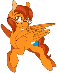 Size: 600x770 | Tagged: safe, artist:breioom, derpibooru import, oc, oc:cloudbyte, unofficial characters only, pegasus, pony, commission, flat colors, flying, glasses, male, shy, simple background, solo, transparent background