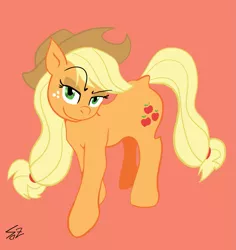 Size: 1299x1377 | Tagged: safe, artist:sozglitch, derpibooru import, applejack, earth pony, pony, female, mare, simple background, solo