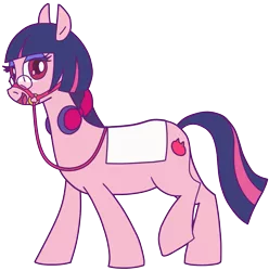 Size: 1511x1522 | Tagged: safe, derpibooru import, pony, female, glasses, halter, headphones, japan racing association, mare, not twilight sparkle, open mouth, pop team epic, pop team epic kinen, sabukaru kuso hinba, saddle blanket, simple background, smiling, solo, trace, transparent background