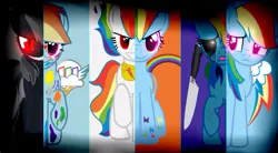 Size: 747x411 | Tagged: safe, artist:hinamorimiku, artist:tehgamingcherryyt, derpibooru import, rainbow dash, pegasus, pony, fanfic:rainbow factory, fanfic:rocket to insanity, colored wings, element of loyalty, fanfic art, multicolored wings, rainbow factory dash, rainbow power, rainbow power-ified, rainbow wings, spectra, super rainbow dash, what my cutie mark is telling me, wings