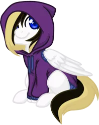 Size: 1440x1826 | Tagged: safe, artist:soulnik, derpibooru import, oc, oc:rory gigabyte, unofficial characters only, pegasus, pony, base used, clothes, cute, happy, hoodie, male, simple background, sitting, solo, transparent background