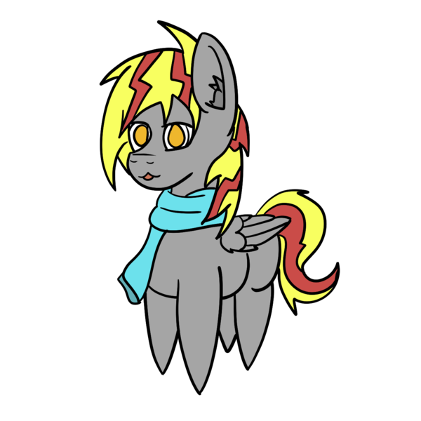 Size: 1319x1318 | Tagged: artist:ashtoncantstop, chibi, clothes, derpibooru import, male, oc, oc:blitz flame, safe, scarf, simple background, solo, transparent background, unofficial characters only