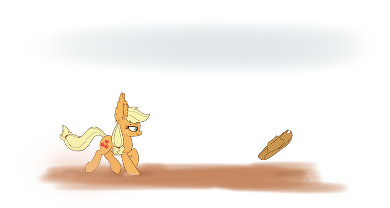 Size: 3000x1600 | Tagged: safe, artist:heir-of-rick, derpibooru import, applejack, earth pony, pony, daily apple pony, cowboy hat, female, hat, hidden cane, mare, smiling, solo, stetson