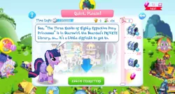 Size: 1024x552 | Tagged: derpibooru import, gameloft, group quest, group quests, safe, spike, twilight sparkle