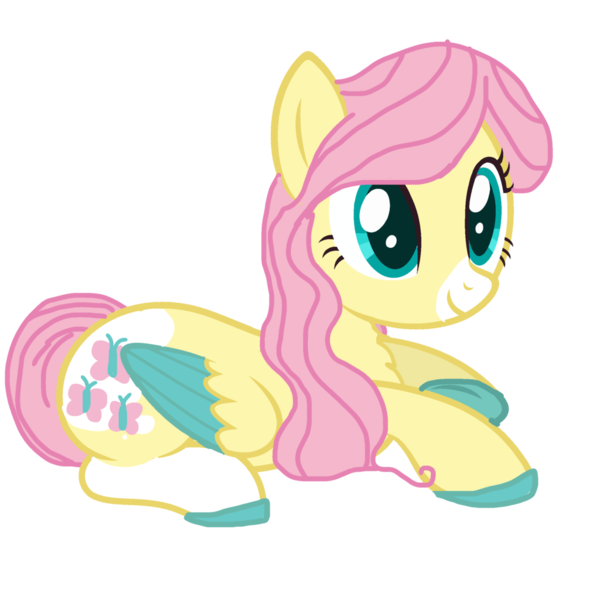 Size: 1024x1024 | Tagged: safe, artist:nextgenponyworld, derpibooru import, fluttershy, pony, alternate design, base used, coat markings, cute, prone, shyabetes, simple background, solo, transparent background, two toned wings