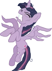Size: 7000x9590 | Tagged: absurd resolution, alicorn, artist:luckreza8, clone, derpibooru import, fake twilight, mean twilight sparkle, part of a set, ruined, safe, simple background, solo, .svg available, the mean 6, transparent background, vector, you ruined everything