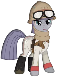 Size: 2241x3000 | Tagged: safe, artist:brony-works, derpibooru import, part of a set, maud pie, pony, bloodshot eyes, boots, clothes, goggles, helmet, high res, military, military uniform, mud, ottoman, ottoman empire, shoes, simple background, solo, transparent background, uniform, vector, world war i