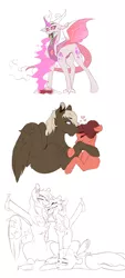 Size: 1024x2263 | Tagged: artist:anyatrix, blood, derpibooru import, dragonling, dumbbbel, female, hybrid, magical gay spawn, magical lesbian spawn, male, mare, oc, oc:blitz storm, oc:grub, oc:rock sulphate, oc:whiplash, offspring, parent:braeburn, parent:maud pie, parent:mud briar, parent:night glider, parent:pharynx, parent:princess ember, parent:rainbow dash, parents:emberynx, parents:maudbriar, parents:nightdash, parent:soarin', parents:soarburn, rabbit, semi-grimdark, shipping, sketch, sketch dump, stallion, straight, swoon song