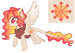 Size: 2368x1664 | Tagged: artist:crystalmoon101, base used, chest fluff, derpibooru import, female, horns, hybrid, interspecies offspring, leonine tail, oc, oc:princess fantasia, offspring, parent:discord, parent:princess celestia, parents:dislestia, safe, simple background, solo, transparent background, unofficial characters only