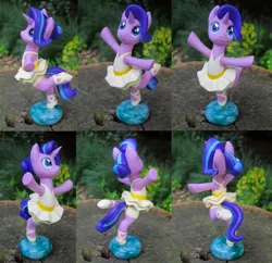 Size: 1024x992 | Tagged: safe, artist:daisymane, derpibooru import, starlight glimmer, pony, unicorn, ballerina, ballet, clothes, dancing, glimmerina, sculpture, solo, standing, standing on one leg, traditional art, tutu