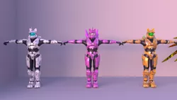 Size: 1920x1080 | Tagged: 3d, 3d render, applejack, artist:fireryd3r, derpibooru import, fire team harmony, halo, rarity, rarity spartan, safe, spartan, t pose, twilight sparkle, twilight spartan