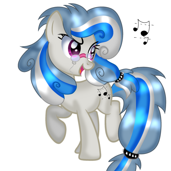 Size: 2048x2048 | Tagged: safe, artist:doraeartdreams-aspy, derpibooru import, oc, oc:musical notes, unofficial characters only, earth pony, pony, glasses, magical lesbian spawn, music notes, next generation, offspring, parent:octavia melody, parent:vinyl scratch, parents:scratchtavia, simple background, solo, transparent background