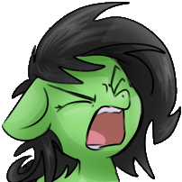 Size: 202x202 | Tagged: safe, artist:naked drawfag, derpibooru import, edit, oc, oc:anonfilly, unofficial characters only, earth pony, pony, eyes closed, female, filly, open mouth, simple background, solo, transparent background, yelling