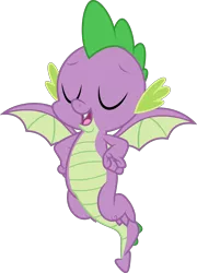 Size: 3602x5000 | Tagged: artist:dashiesparkle, derpibooru import, dragon, eyes closed, feet, male, male feet, molt down, open mouth, safe, simple background, solo, spike, .svg available, transparent background, vector, winged spike, wings