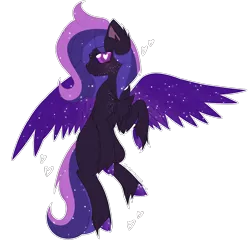 Size: 1450x1423 | Tagged: safe, artist:electricaldragon, derpibooru import, oc, oc:constance, pegasus, pony, female, mare, purple sclera, simple background, solo, transparent background, two toned wings