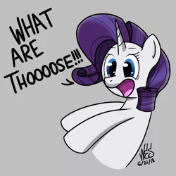 Size: 700x700 | Tagged: safe, artist:nesdoesart, derpibooru import, rarity, pony, unicorn, black panther, female, mare, meme, reaction image, simple background, what are thoooose