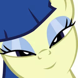 Size: 2000x2000 | Tagged: asian, asian pony, bedroom eyes, close-up, derpibooru import, edit, face, hi anon, looking at you, meme, powder rouge, safe, serious, serious face, simple background, solo, transparent background
