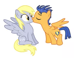 Size: 762x600 | Tagged: safe, artist:themexicanpunisher, derpibooru import, derpy hooves, flash sentry, pegasus, pony, base used, derpsentry, derpy hooves gets all the stallions, female, kissing, male, mare, shipping, simple background, stallion, straight, white background