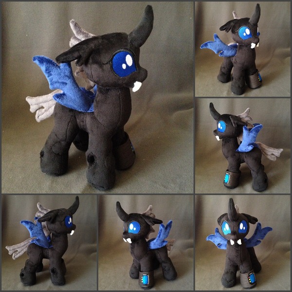 Size: 1500x1500 | Tagged: artist:burgunzik, changeling, derpibooru import, irl, oc, photo, pipbuck, plushie, safe, solo, unofficial characters only