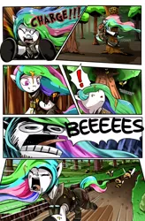 Size: 724x1102 | Tagged: safe, artist:candyclumsy, derpibooru import, princess celestia, bee, pony, comic:two sisters go camping, comic, faic, food, hiimdaisy, honey, not the bees, tree