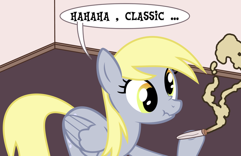 Size: 6337x4101 | Tagged: safe, derpibooru import, derpy hooves, pony, absurd resolution, drugs, joint, marijuana, meme, room, scrunchy face, smoking, solo, vector